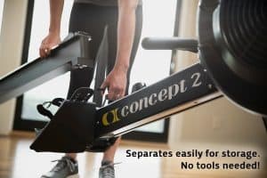 The Concept 2 is so easy to store
